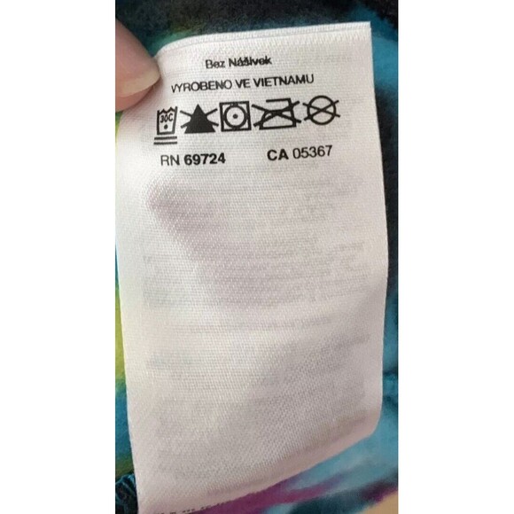 COLUMBIA Fleece Coat Sz Large Colorful High Neck Zip Pockets Aztec Print NWOT B7 - Picture 7 of 7